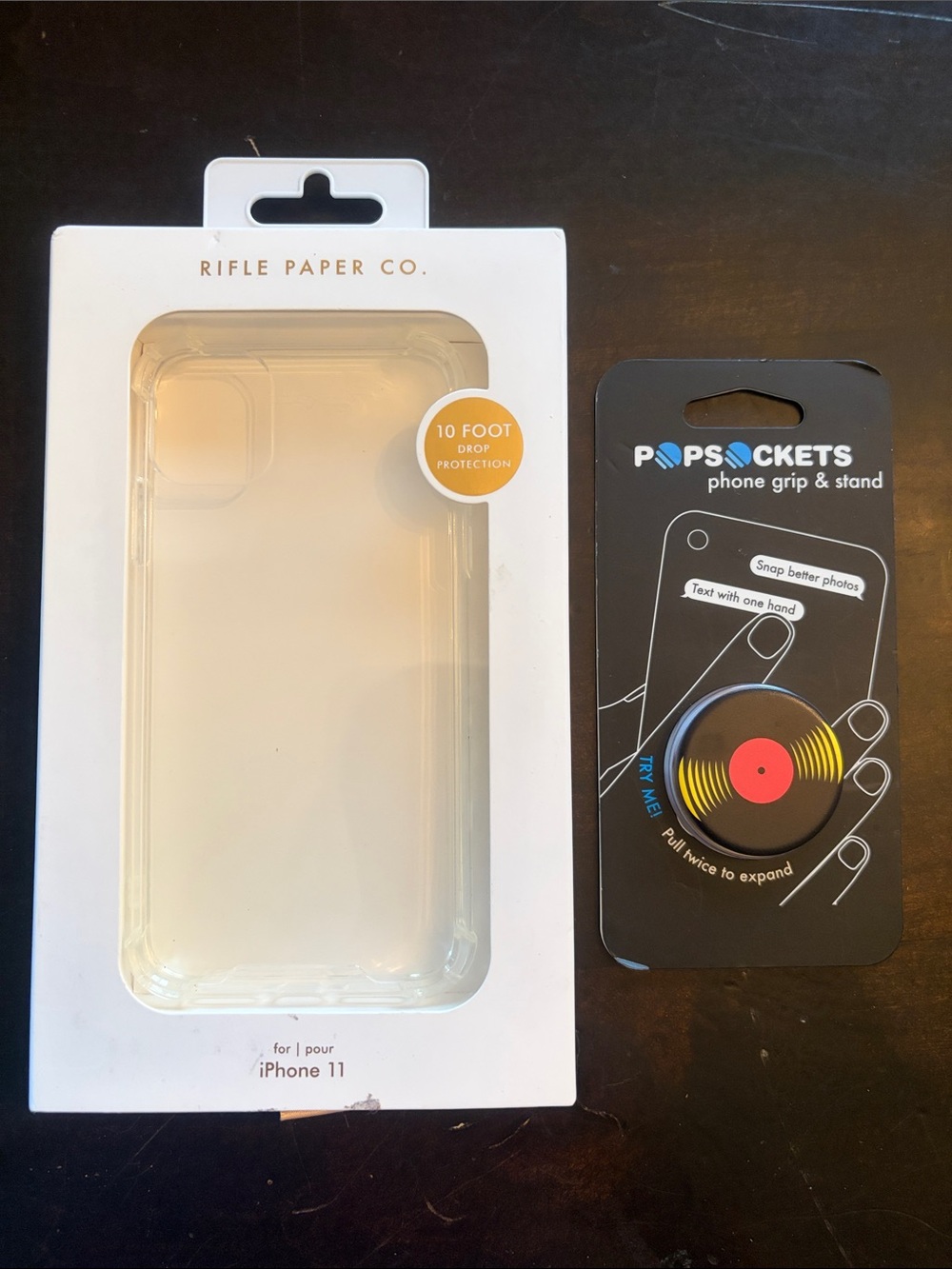 Rifle Paper Co clear case for iPhone 11 and Popsocket. Brand new!
